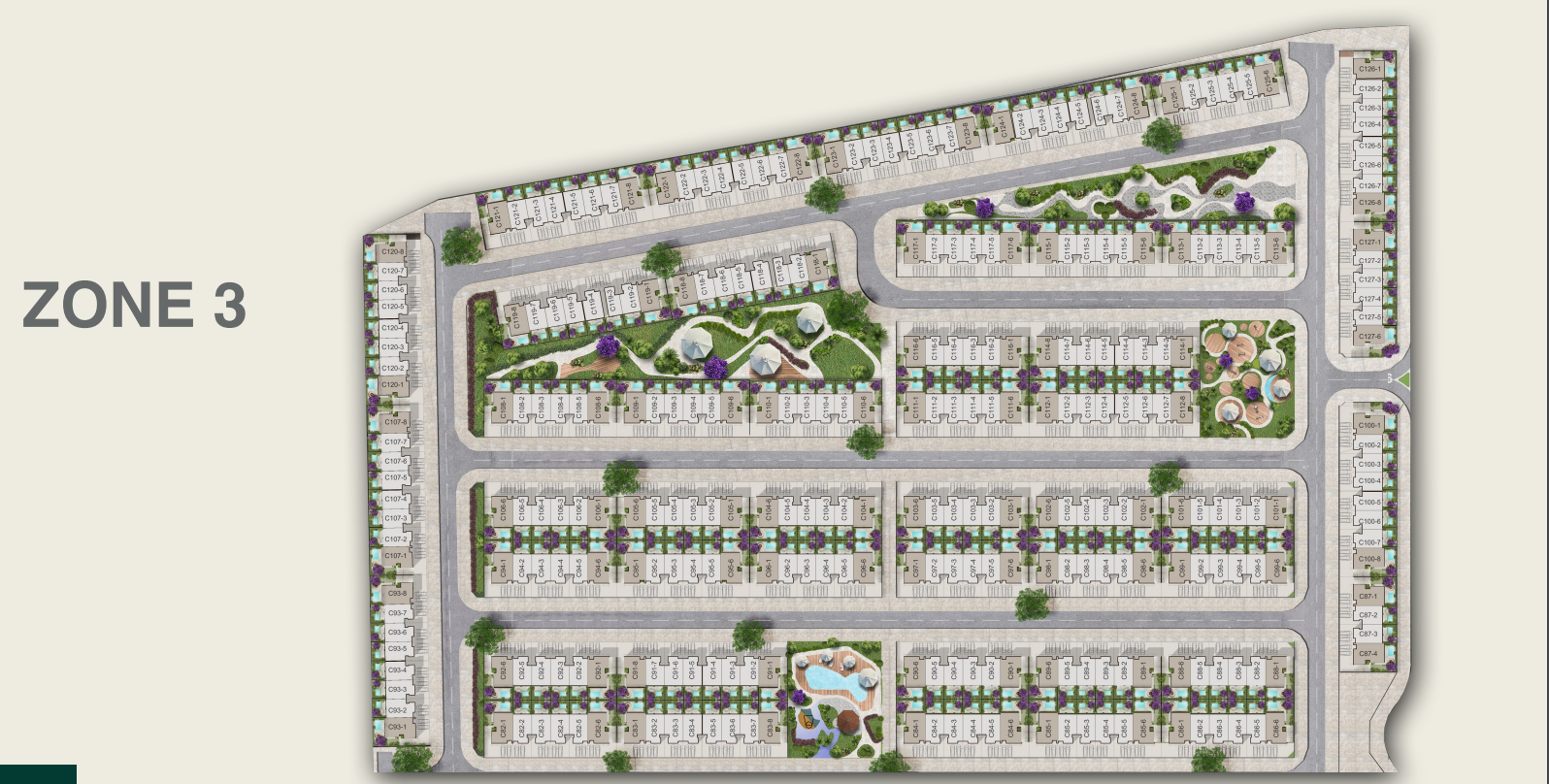 ZONE 3 Masterplan of Elie Saab at The Fields in Meydan by OCTA Properties